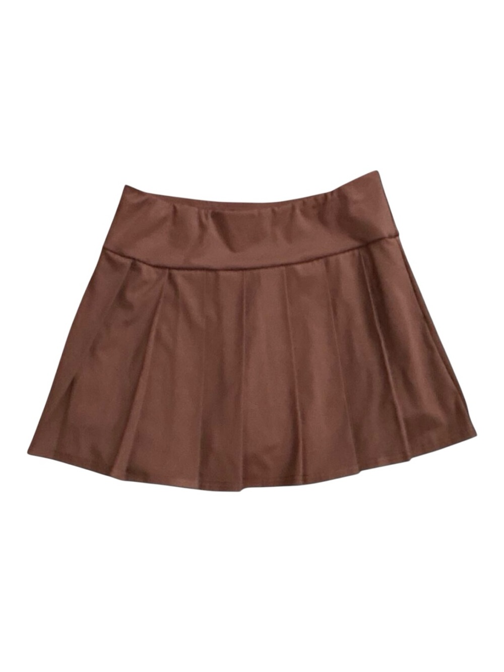 La Kottee Tennis Skort Womens Medium Brown Pleated Athletic Mini Built in Shorts